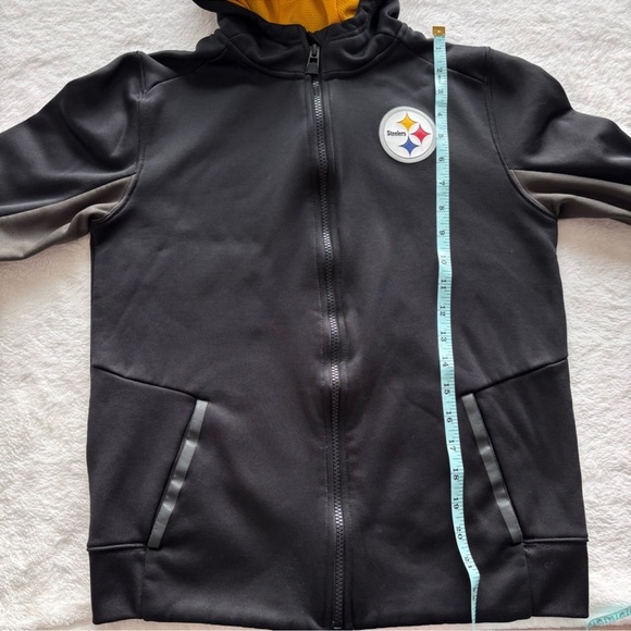 NFL Steelers Black and Yellow Zip-Up Hoodie Youth Size‎ L (14/16) - Picture 5 of 8